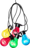 Konstsmide 2397 - Feestverlichting koppelbaar tot 40m - verlengsnoer 10 lamps transp 80 LED - 1000 cm - 24V - voor buiten - multicolor