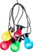 Konstsmide 2397 - Feestverlichting koppelbaar tot 40m - verlengsnoer 10 lamps transp 80 LED - 1000 cm - 24V - voor buiten - multicolor