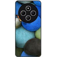 Xiaomi Redmi 14C Papillon galet bleu verstevigd hoesje met sublimatie bedrukking