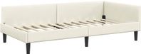 vidaXL Cadre de lit d'angle crème velours 80 x 200 cm