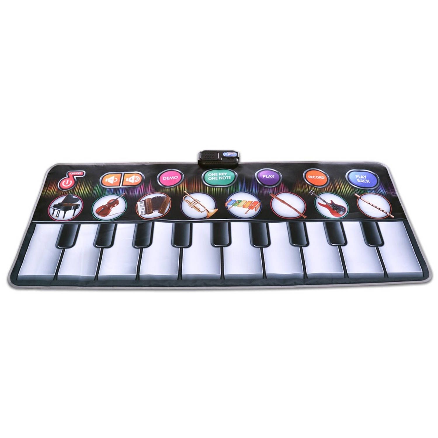 BONTEMPI Muzikale Speelmat Junior 148 x 60 cm Zwart/Wit