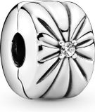 PANDORA Original - Sparkling Sunburst Clip Bedel - 798614C01 - Zilverkleurig