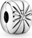 PANDORA Original - Sparkling Sunburst Clip Bedel - 798614C01 - Zilverkleurig