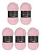 Wollbiene Softy 5 x 100 gram chenillewol, babywol, 500 gram wol, super volumineus grof (roze 81)