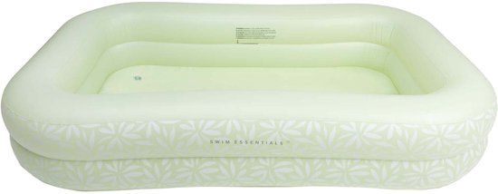 Swim Essentials Groen Bloemen Opblaas Zwembad 211 x 132 x 46 cm
