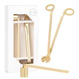 Kaars Kaars Accessoireset met kaarssnuifje en lont trimmer - goud