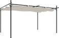 vidaXL Pergola met uitschuifbaar dak, crèmekleurig, 395x292x230 cm
