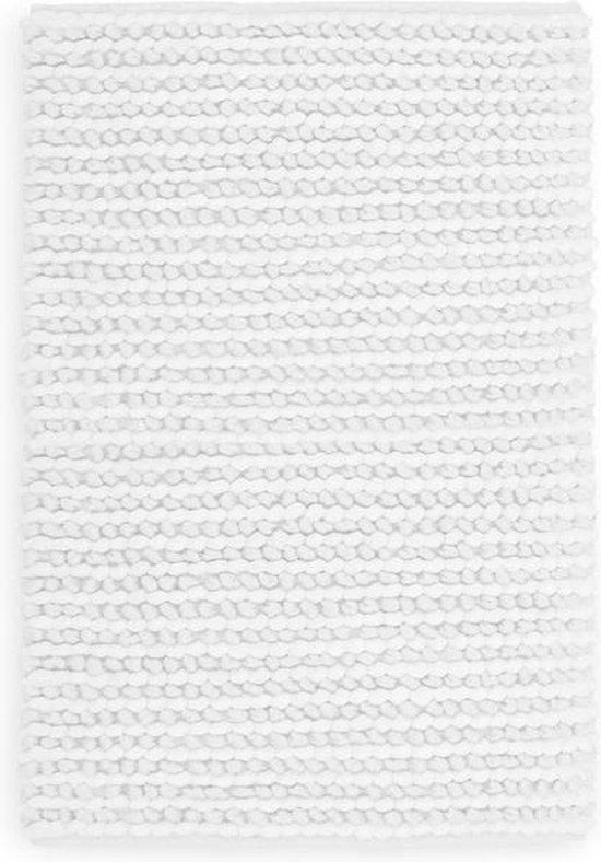 Heckett & Lane Mylene Badmat - 60x100 cm - Wit - Katoen - Anti-slip