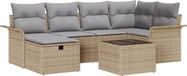 vidaXL Banc de jardin 2 places poly rotin beige/gris clair