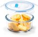 NUTRIUPS récipient en verre de 0,9 L avec couvercle, récipients alimentaires ronds avec couvercle, petites boîtes à repas