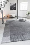 Andiamo Geweven tapijt, modern, stijlvol, laagpolig, robuust en onderhoudsvriendelijk, van 100% polypropyleen, geschikt voor vloerverwarming en robotstofzuiger, 160 x 230 cm, grijze rand