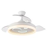 Eden pulse Zwarte ventilator, 72 W, 7200 lm, 3 vleugels, afstandsbediening, geheugen, geïntegreerde led, 35/45 x 122 x 122 cm