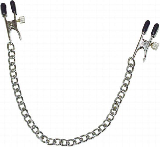 Sextreme Borstenketting met klemmen - Zilver