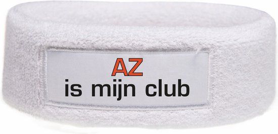 Sport hoofdband AZ is mijn club wit unisex volwassenen