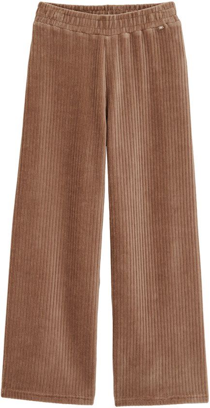 WE Fashion Meisjes velvet broek van ribstof