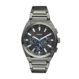 Fossil Everett horloge voor heren, kwarts chronograaf uurwerk met horlogeband van roestvrij staal of leder