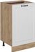Vicco Keukenonderkast R-Line, Wit landelijk/Goudkleurig Eiken, 50 cm zonder werkblad