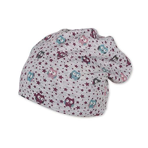 Sterntaler Omkeerbare slouch-beanie - Meisjes - Grijs (Zilver 513) - Maat 39