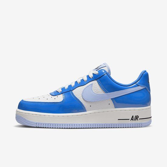 Nike Air Force 1 '07 Sneakers Unisex Wit/Blauw Leer Maat 40