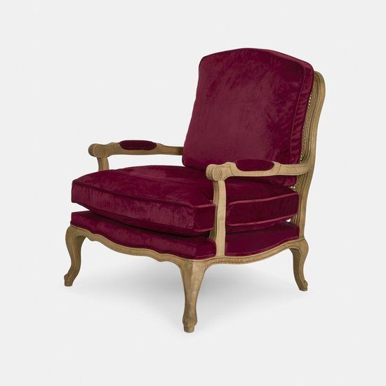 LOBERON Fauteuil Corlay bordeaux/bruin