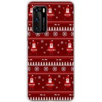 1001 coques Huawei P40 Bedrukt siliconen hoesje pull de noel santa