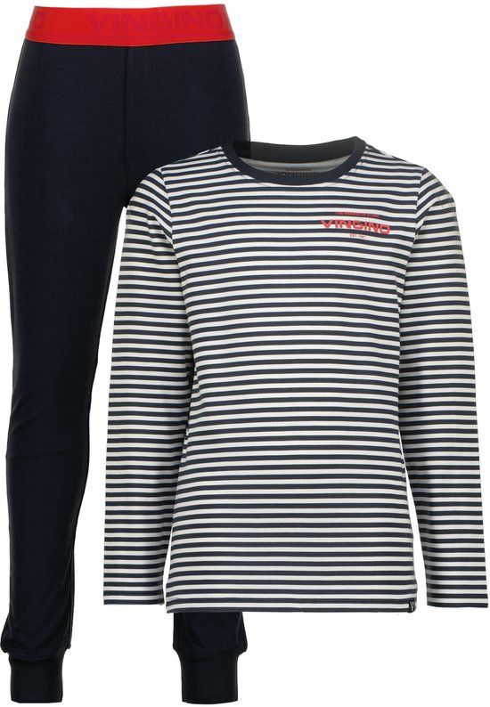 Vingino Wose Jongens Pyjama Lange Mouw Multicolor Blue Logo 98-104