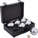 Engelhart Jeu de Boules Set 6 Ballen in Zwarte Aluminium Koffer – Ø74 mm 720 g – Metalen ballen – Geschikt voor elke Jeu De Boules baan – Pétanque Set – Longfield
