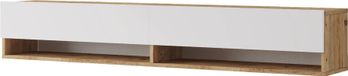 OutdoorMatch Piera TV-kast – TV-meubel – TV-unit – 2 opbergvakken – 180 x 31,5 x 29,5 cm – houtkleur en wit – decoratieve kast