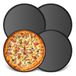 Romon Pizzaplaat, rond, 4 stuks, 26 cm, koolstofstaal met teflon-coating, anti-aanbaklaag