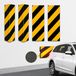 Merkloos Jeu de 4 protections murales de garage auto-adhésives - Noir
