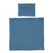 roba Babybeddengoed, Seashells Indigo, 80 x 80 cm, 2-delige beddengoedset voor baby's, biologisch katoen, GOTS en Oeko-Tex 100 gecertificeerd, blauw