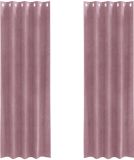 vidaXL Gordijnen 2 st donkerroze 140 x 245 cm fluweel
