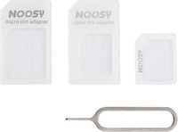 Merkloos Noosy Adapter Nano Micro Sim 3 in 1 + Opener Voor iPhone En Samsung