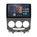 Autoradio 9 pouces Android 15 avec Carplay pour Mazda 5 (2005-2010), incluant GPS, navigation, WiFi, 4G-LTE, Bluetooth, DAB+, commande au volant, port USB, 6 Go de RAM et 128 Go de stockage, processeur 8 cœurs