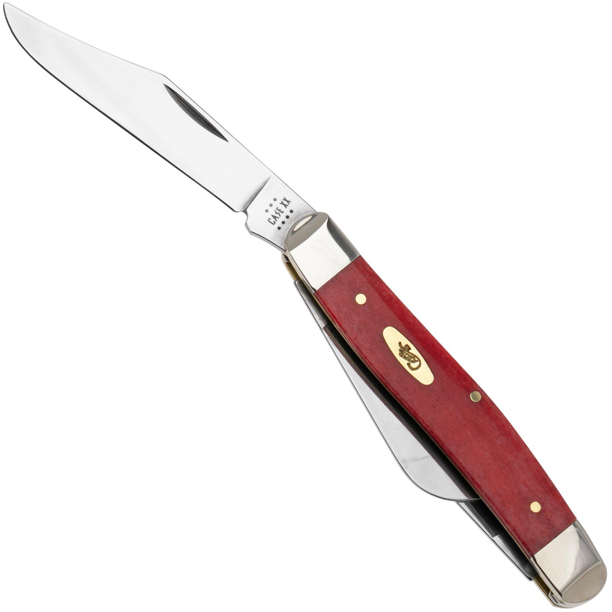 Case Knives Case Stockman 10764 Smooth Dark Red Bone, Pinched Bolsters 6347 SS zakmes