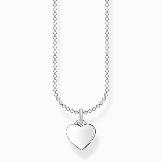 Thomas Sabo Dames halsketting hart zilver 925 sterling zilver, 38-45 cm lengte