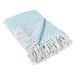 DII Global Mini Diamond Woven Throw, 50x60, Aqua