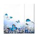 Homemania Wandfoto, Butterfly, 3 delen, dieren, woonkamer, kinderkamer, meerkleurig, 69 x 3 x 50 cm, HM203PKNV-176, polyester, hout