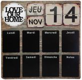 Atmosphera Memoboard leisteen weekkalender 57 x 57 cm