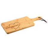 KESPER Snij- en serveerplank met hart, bamboe, 42 x 17 x 1,5 cm, bruin