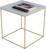 FutuStal - Stalen Salontafel - Zwart - Betonlook Blad