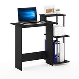 Furinno Efficient Home Laptop Notebook Computertafel, Zwart/Grijs | Laptopbureau voor thuiskantoor, studentenkamer, slaapkamer