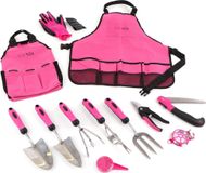 SIXTOL Tuingereedschapsset PINK 12 stukken