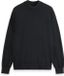 Scotch & Soda - Heren - CORE - DROPPED SHOULDER MOCK NECK PULLOVER - Zwart - S