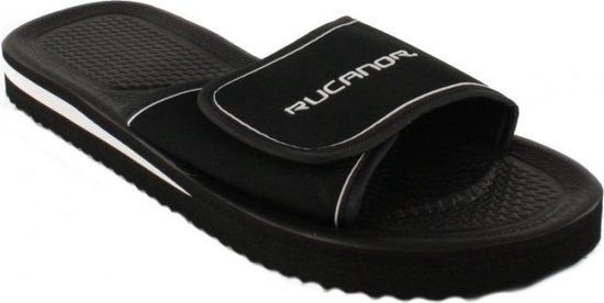 Rucanor Badslippers Santander Unisex Zwart Maat 47