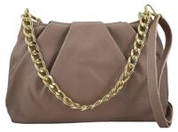 Barberini's Sac bandoulière en cuir naturel gris avec fermeture éclair 30x22x8 cm Série 94818
