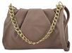 Barberini's Sac bandoulière en cuir naturel gris avec fermeture éclair 30x22x8 cm Série 94818