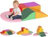 Homcom Kids Soft Play Sets - PU, EPE - 150L x 100B x 24H cm - Multicolor