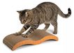 AQPET Banana krabpaal van golfkarton voor volwassen katten, groot en klein, mat met krabplank van karton en zak van kattengras, accessoires en speelgoed voor huisdieren, oranje