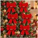 Koopman Weihnachtsbaumschleife Dekoschleife Rot 13x11cm 6er Set